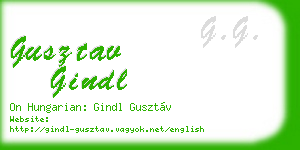 gusztav gindl business card