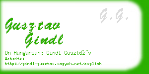 gusztav gindl business card